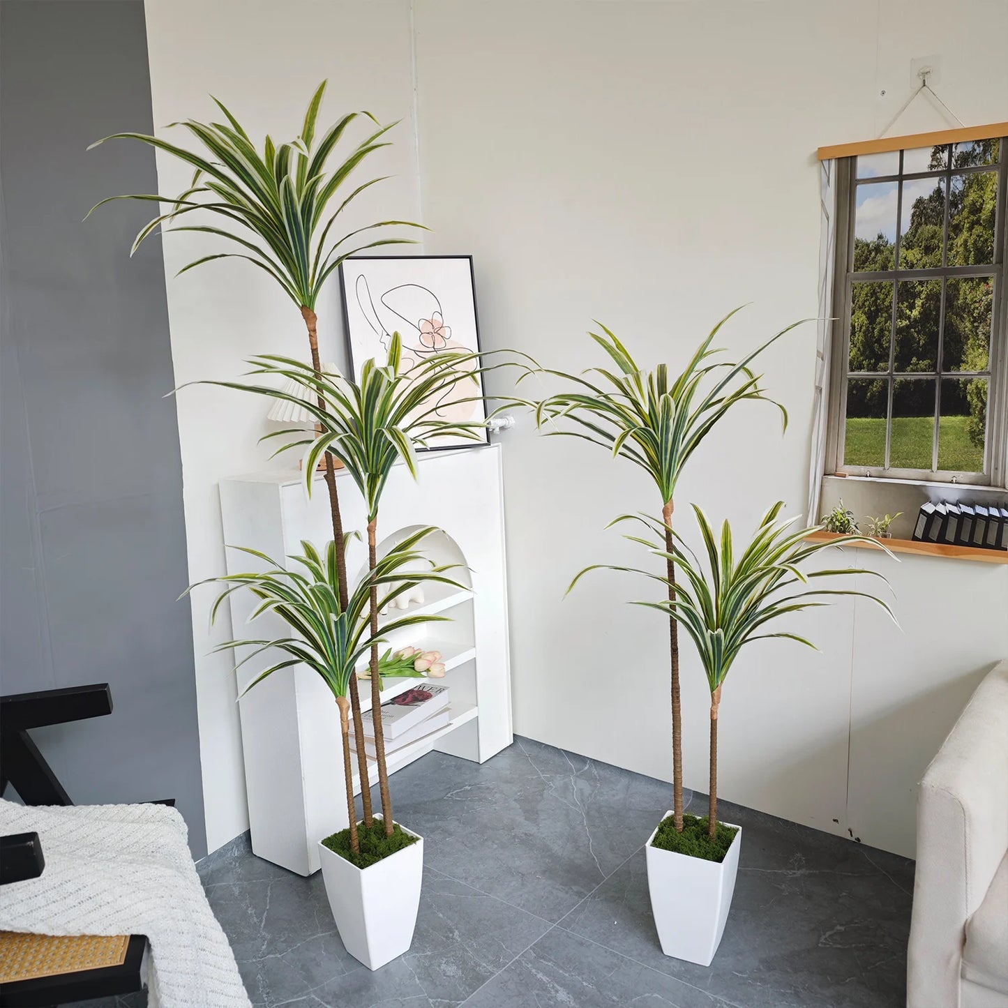 130-160CM Artificial plants Dracaena reflexa faux flower Indoor outdoor fake plant for home hotel wedding living room decoration
