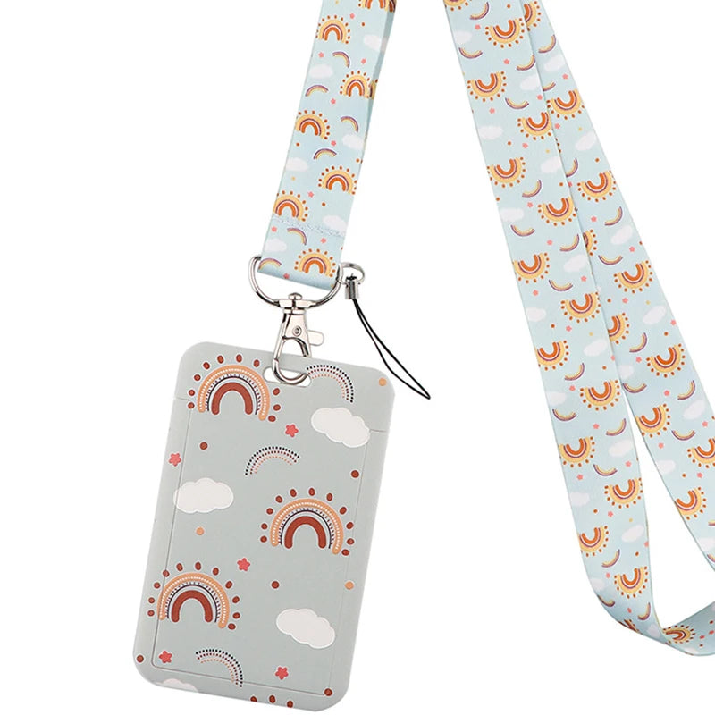 Tejesa Butterfly Lanyard Business Credit Card Holder Neck Strap Keychain Hang Rope ID Badge Holder Lariat Lasso