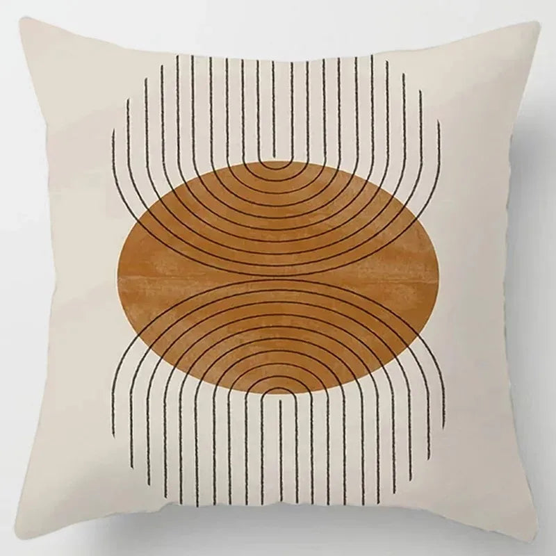 Hemasa 4Pcs Decorative Pillow Bedroom Sofa Car Cushion Cover Abstract Line Pattern Series Throw Pillow