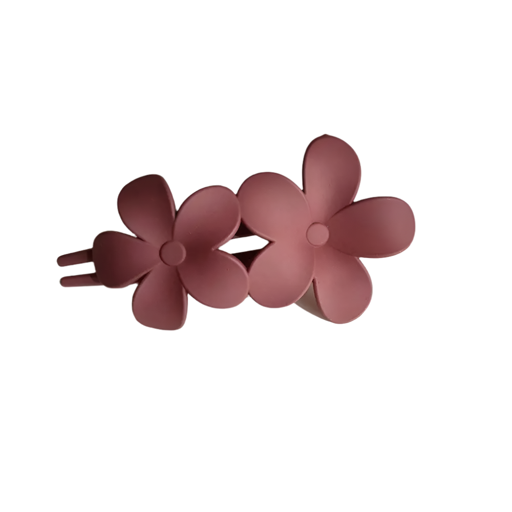 Hemasa 2Pcs Frosted Flower Hair Clip Claws Matte Hair Claw Clips For Women Girls Thin Thick Curly Hair Girls Kids Hair Accessories Barrettes