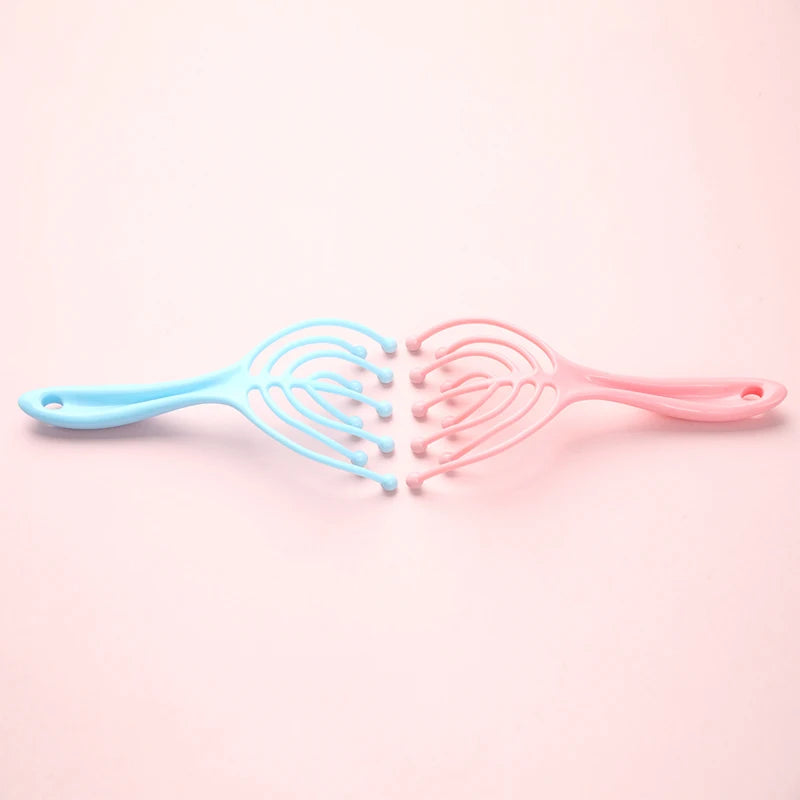 1 Pc Head Massager Scalp Neck Comb Roller Five Finger 9 Claws Steel Ball Hand Held Relax Spa Hair Care For Hair Stress Relief