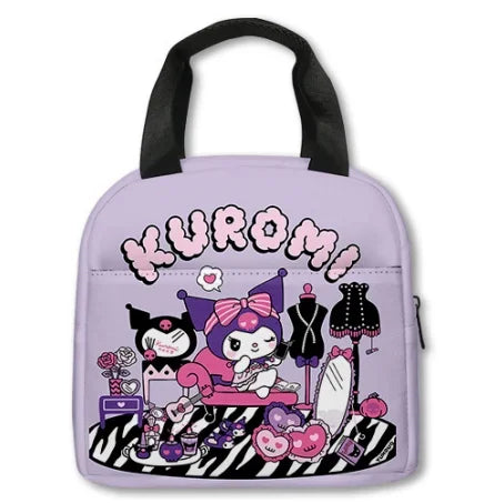 MINISO Cartoon Insulated Cinnamon Dog Kuromi Portable Lunch Bag Lunch Box Bag Student Office Workers Bring Meal Storage Bag