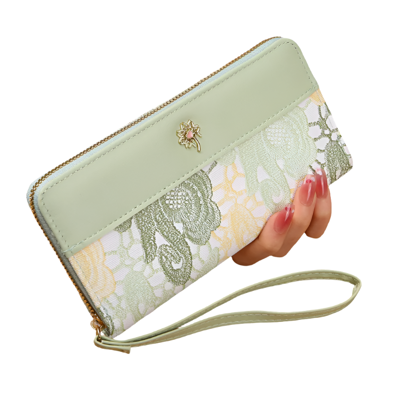 Hemasa New  Single Pull Women Wallet,Zipper  Handbag, Large Capacity Soft Leather  Mobile Phone Bag