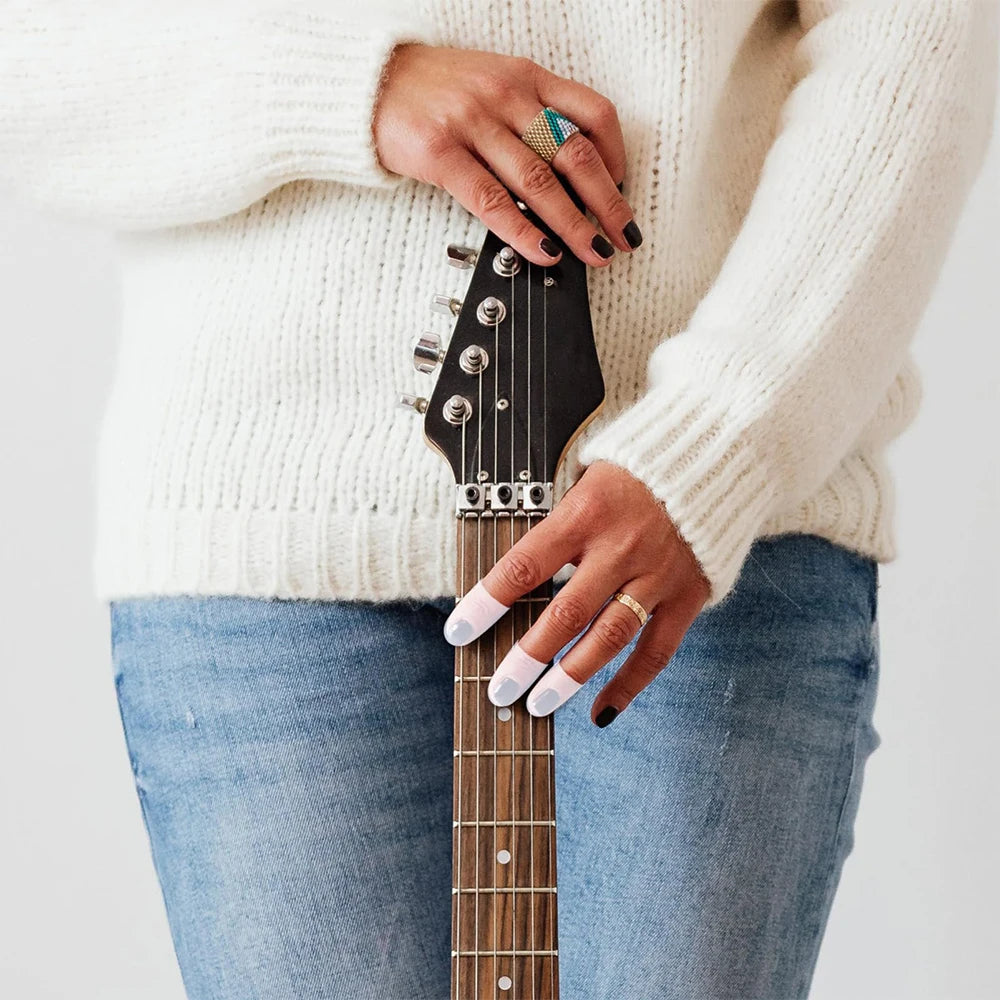 Tejesa 4 in 1 Guitar Fingertip Protectors Silicone Finger Guards For Guitar Accessories