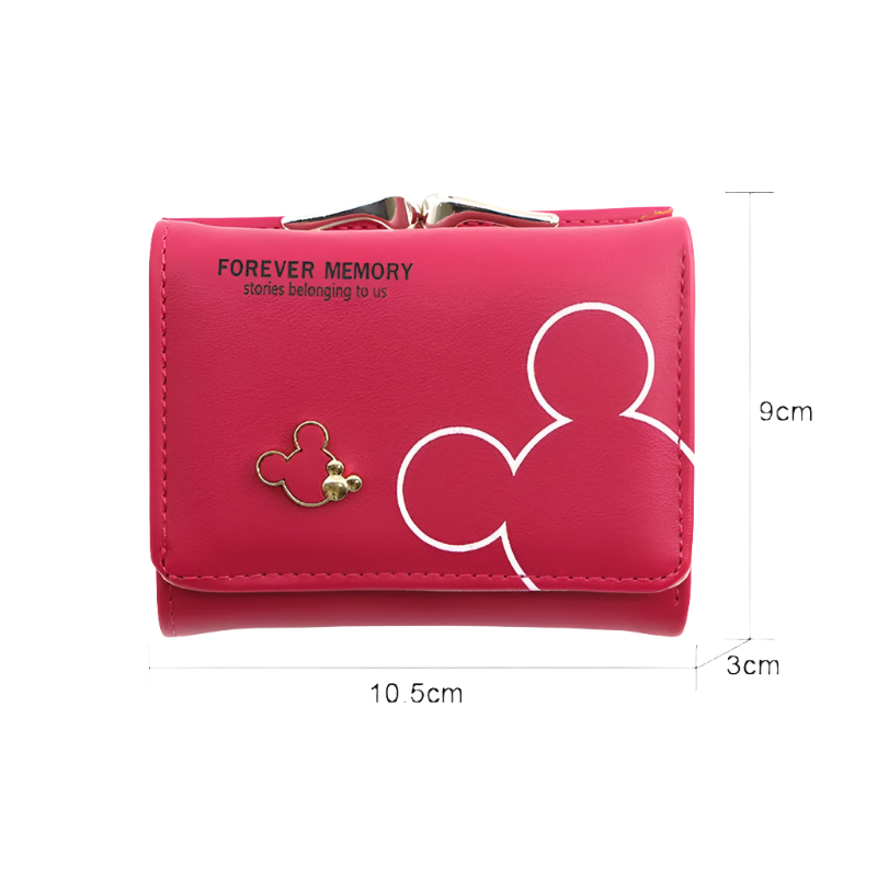 Hemasa  Mickey Mouse Wallet for Women's /PU Leather Coin Purse Woman Mini Short Wallets Girls
