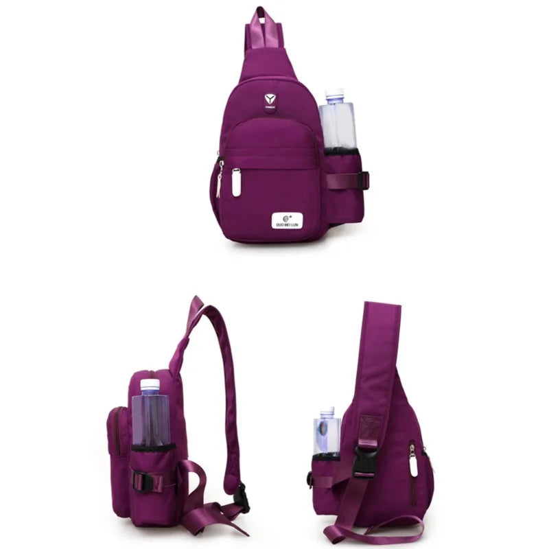Hemasa Short Trip Messengers Bag Women Shoulder Bags Oxford Crossbody Bags Multi-pocket Sling Chest Bag School Summer