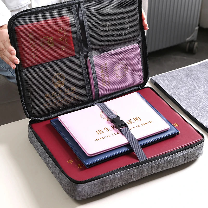 Hemasa Portable Office Document Storage Bag Organizer File Boxes Bins Basket