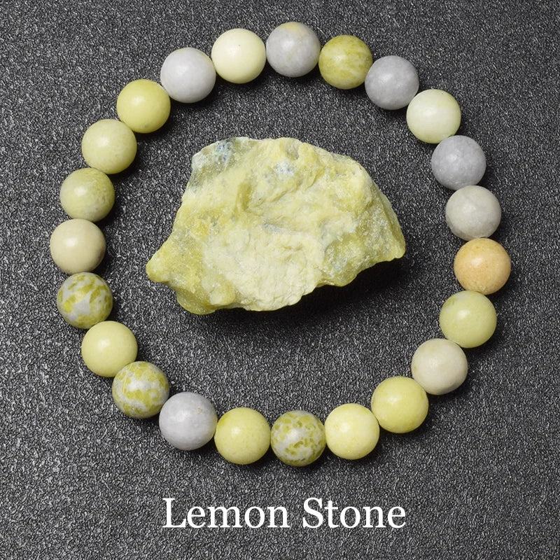Tejesa Natural Golden Obsidian Stone Beads Bracelet Men Women/ Golden Light Rainbow Obsidian Raw Stone Round Bead Natural Energy Jewelry