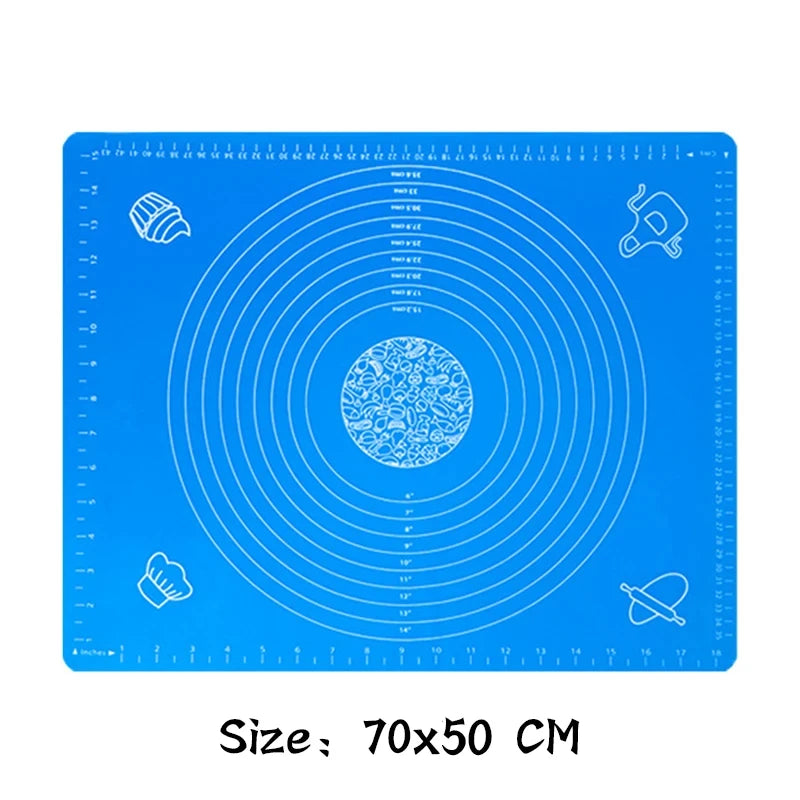 Tejesa 70/64/40Cm Silicone Kneading Dough Mat / Nonstick Cookie Cake Baking Mat /Fondant Pizza Biscuit Rolling Pad