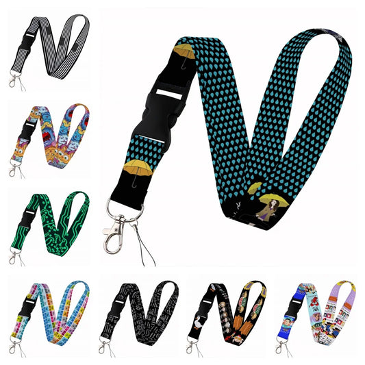 Tejesa  Lanyard Keys Chain Badge Holder ID Credit Card Pass Hang Rope Lariat Mobile Phone Charm Accessories Gifts