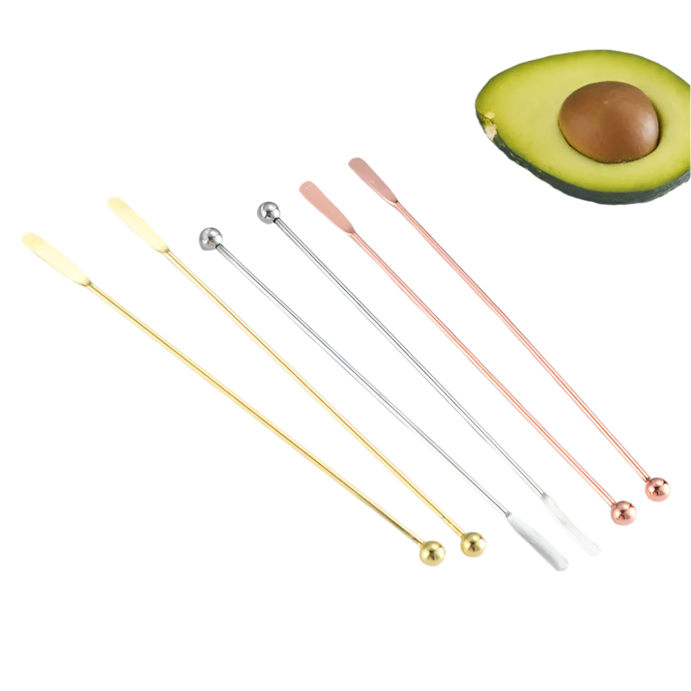 Hemasa  Stainless Steel  6 Pcs Cocktail Picks Fruit Sticks Toothpicks for Party Bar