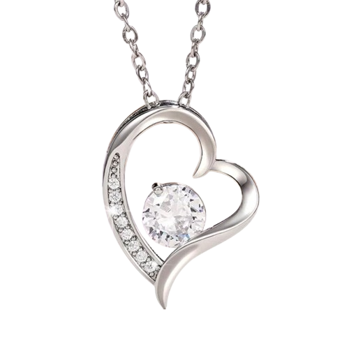 Hemasa Luxury Fashion Clavicle Necklace Zircon Heart Pendant Necklace for Women Bridal Wedding Necklace Birthday Party Jewelry Gift