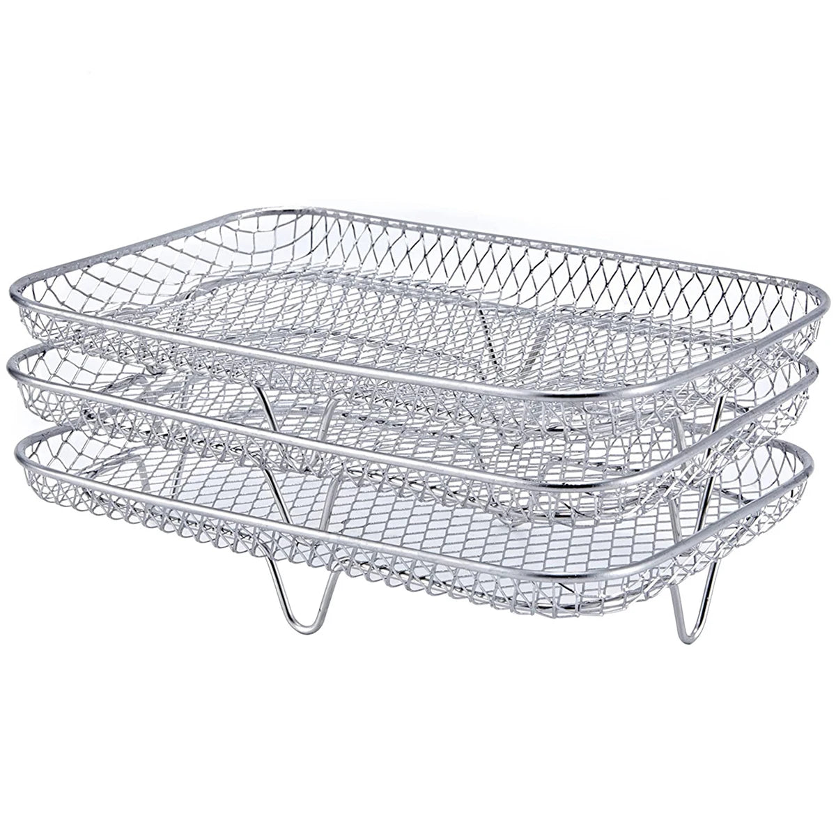 Air Fryer Rack Stainless Steel Steaming Racks Tray Air Fryer Accessories Baking Pan BBQ Gril Roasting Rack Cooking Kitchen Tools