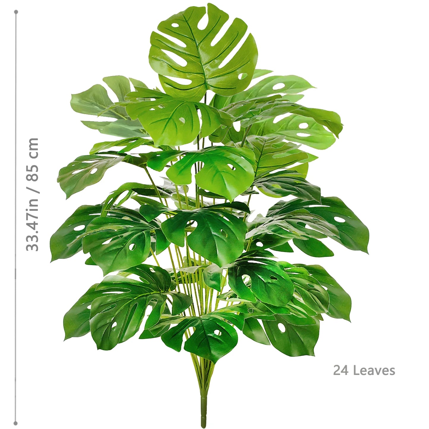 Tejesa 60-103cm Artificial Monstera deliciosa Pothos Alocasia Leaf Fake Plant Ornamental Festive Home Office Decoration