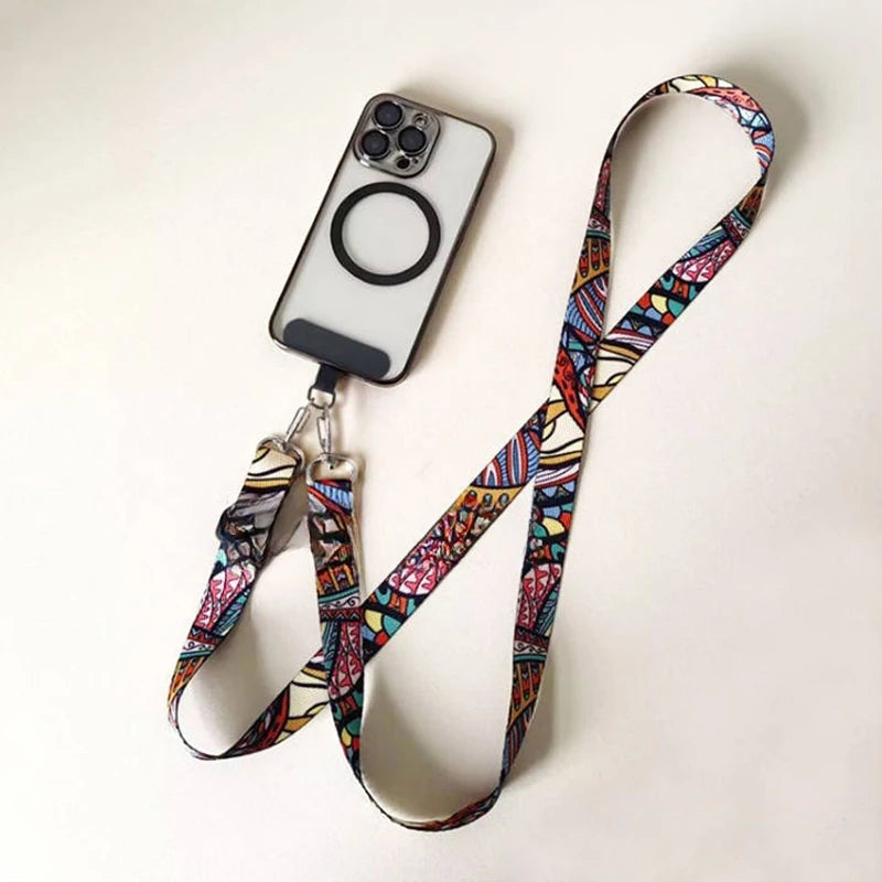 Universal Mobile Phone Lanyard, Adjustable, Neck & Crossbody Strap, Includes Anti-Loss Cable & Case Key Gasket