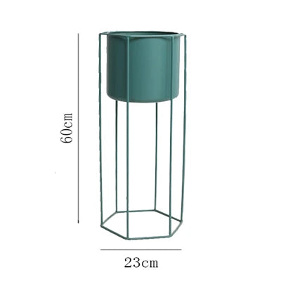 Gold Metal Plant Stands with Planters – Modern Tall Floor Stands for Indoor Plants, Living Room & Balcony Decor