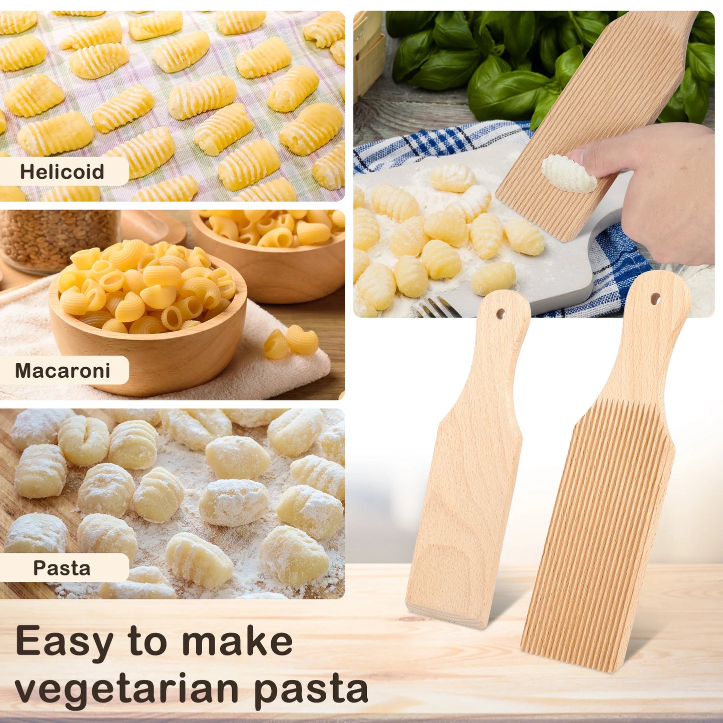 New Wooden Pasta Tools DIY Spaghetti Macaroni Maker Machine Macaroni Noodle Making Board Gnocchi Maker Cooking Kitchen Gadgets
