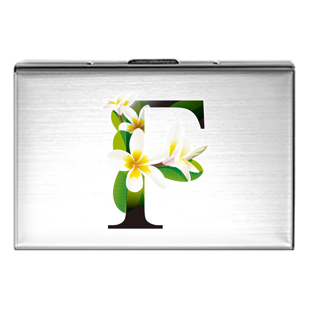 Card Holder RFID Blocking Aluminum Metal Slim Wallet Anti-scan Credit Card Holder Thin Case Small Wallet Flower Color Series