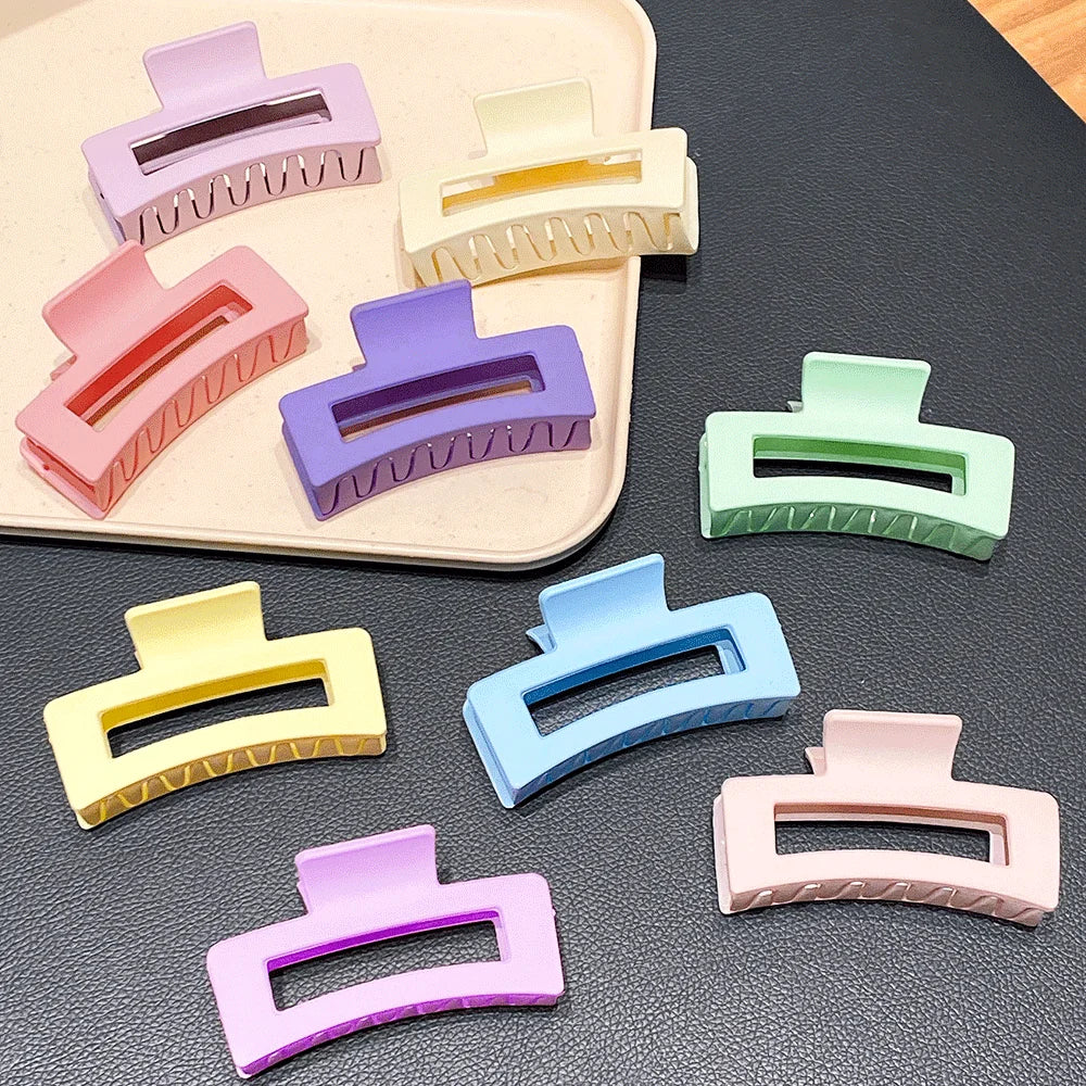 Tejesa 12/6-Pack Solid Color Square Hair Grips Fashionable Everyday Hair Accessories Styling Hairdo Enhancer for Casual Dates Home Use