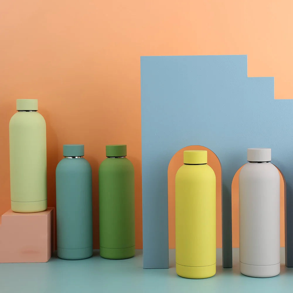 Hemasa 500ML Sports Water Bottle Stainless Steel Thermals Cup Double Wall /304 Vacuum Tumbler Office and Home Insulated Mug