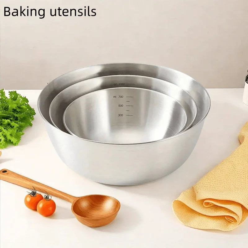 Tejesa 3pcs Stainless Steel Mixing Bowl Set/Cooking/ Baking/ Serving/ Kitchen/mixing Bowl