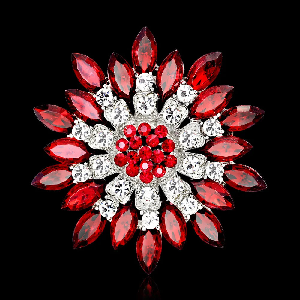 Sunflower Women's Brooch Jewelry New Fashion Retro Fashion Flower Brooch Crystal Rhinestone Jewelry Wedding Date Party Gifts