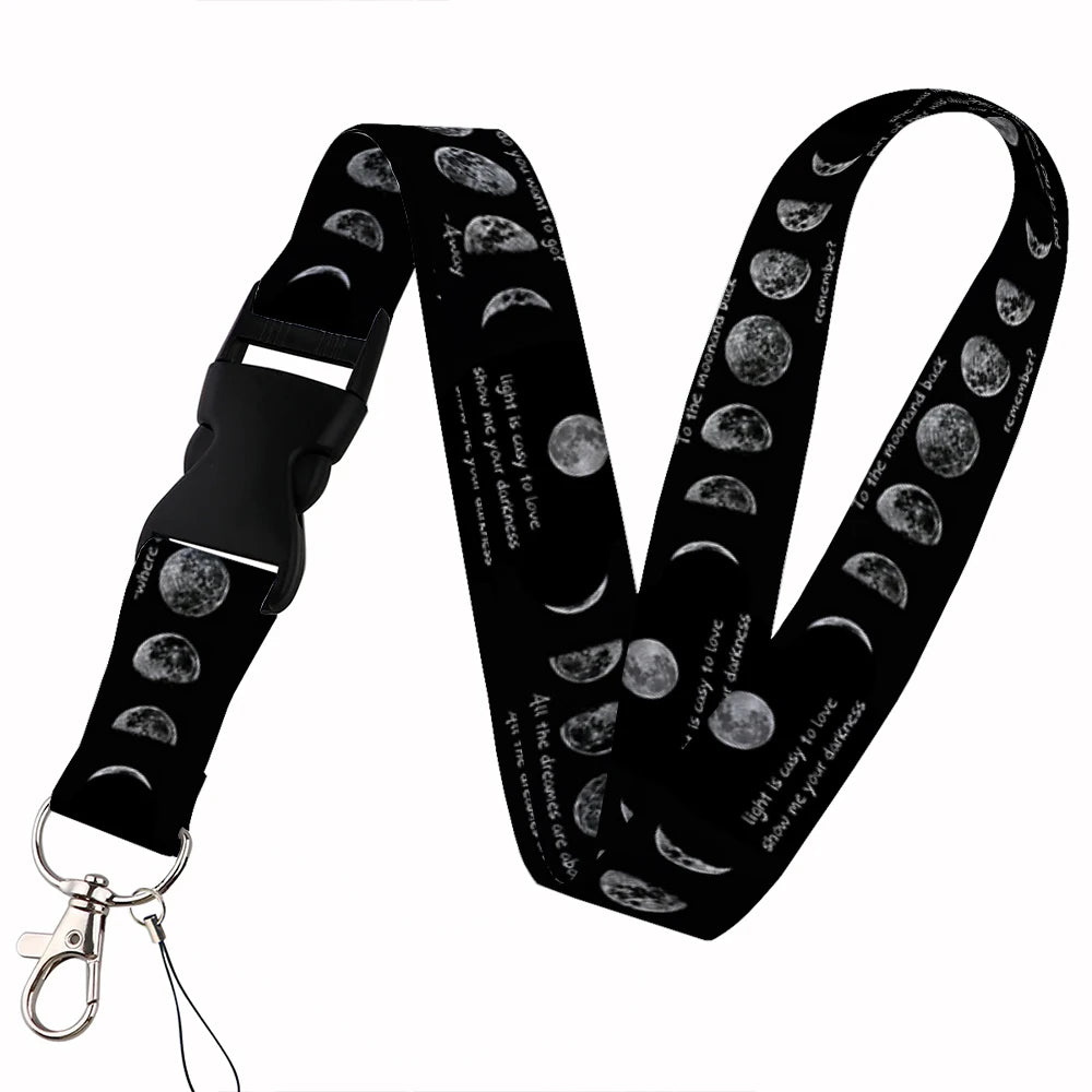Tejesa Starlit sky Lanyard Keys Chain Badge Holder ID Credit Card Pass Hang Rope Lariat Mobile Phone Charm