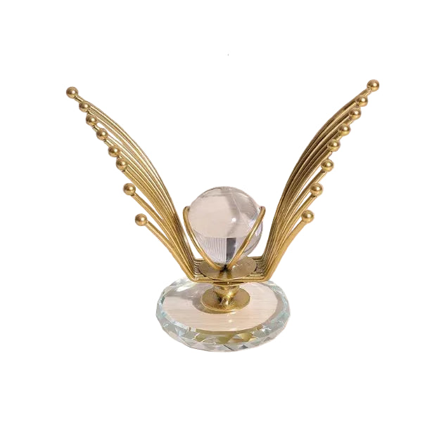 Hemasa Geometric Metal Figurines/ Crystal Ball Model Decorative Crafts/Living Room Desktop Ornaments/ Home Decorati