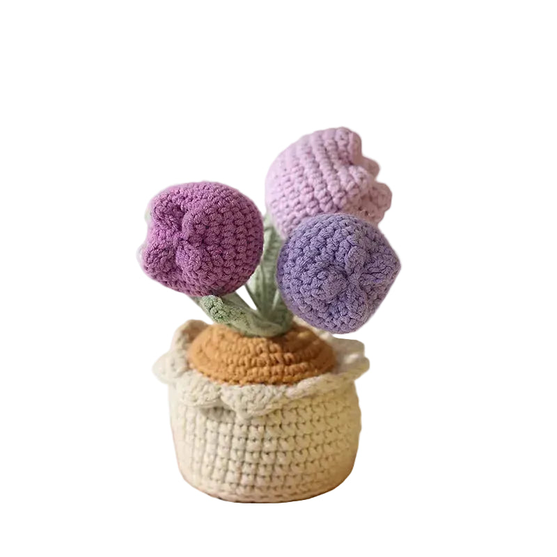 Hemasa Crochet  Colourful  Kintted  Potted  Sunflowers Table Decor Graduation Gift