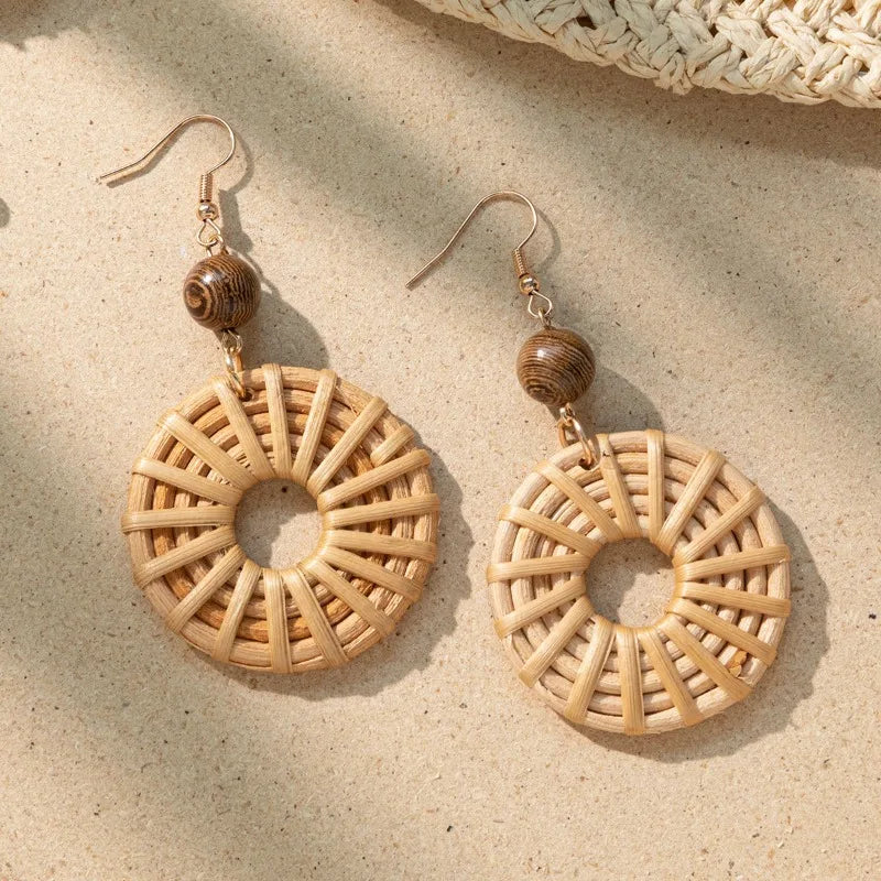 Hemasa Ethnic Style Vine Weaving  Bohemian Earrings for Women/Girls