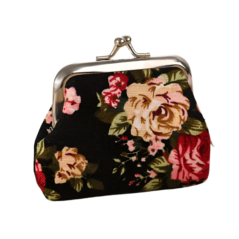 12 PCS Fashion Cotton Rose Coin Purse Cute Lovely Women Small Change Money Bags Key Holder Case Wallet Mini Pouch Souvenir