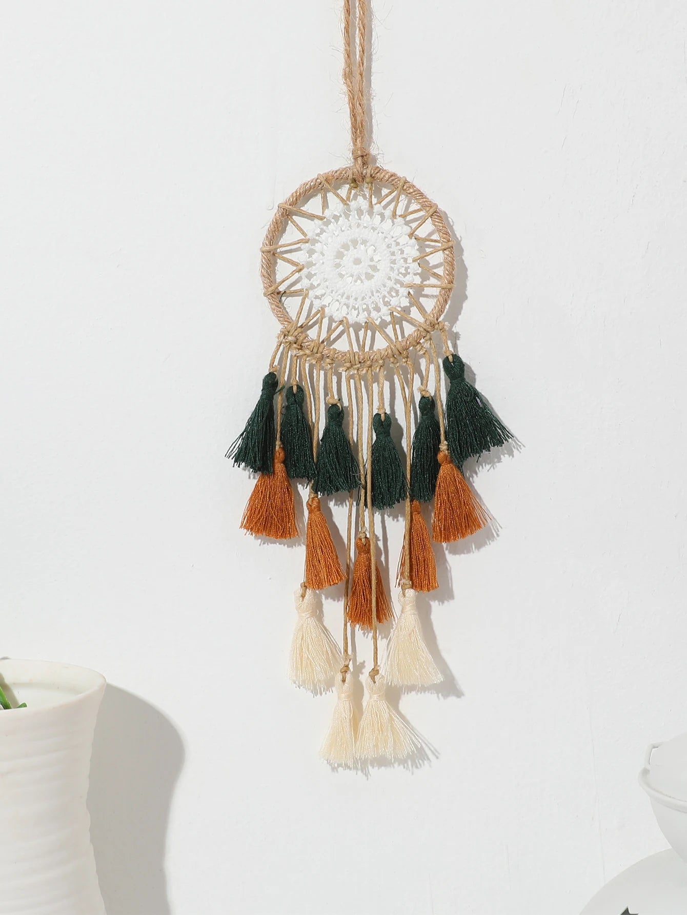 Hemasa Mini Dream Catcher Macrame Wall Car Decor Boho Home Decoration Small Dreamcatcher Hanging Wall Nordic Room Ornament Mascot Gift