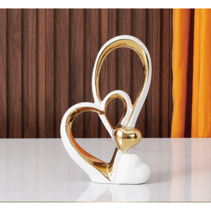 Tejesa Heart-Shaped Modern Minimalist Decor - Luxury Home Accent for Living Room, Entryway, Wine Bar & TV Cabinet