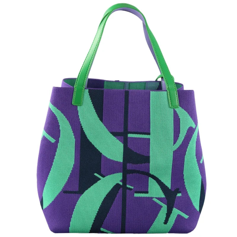 CH Brand Women's Tote Bag Large Capacity Multifunctional Letter Fly Weave Design Autumn Winter New Women's Handbag