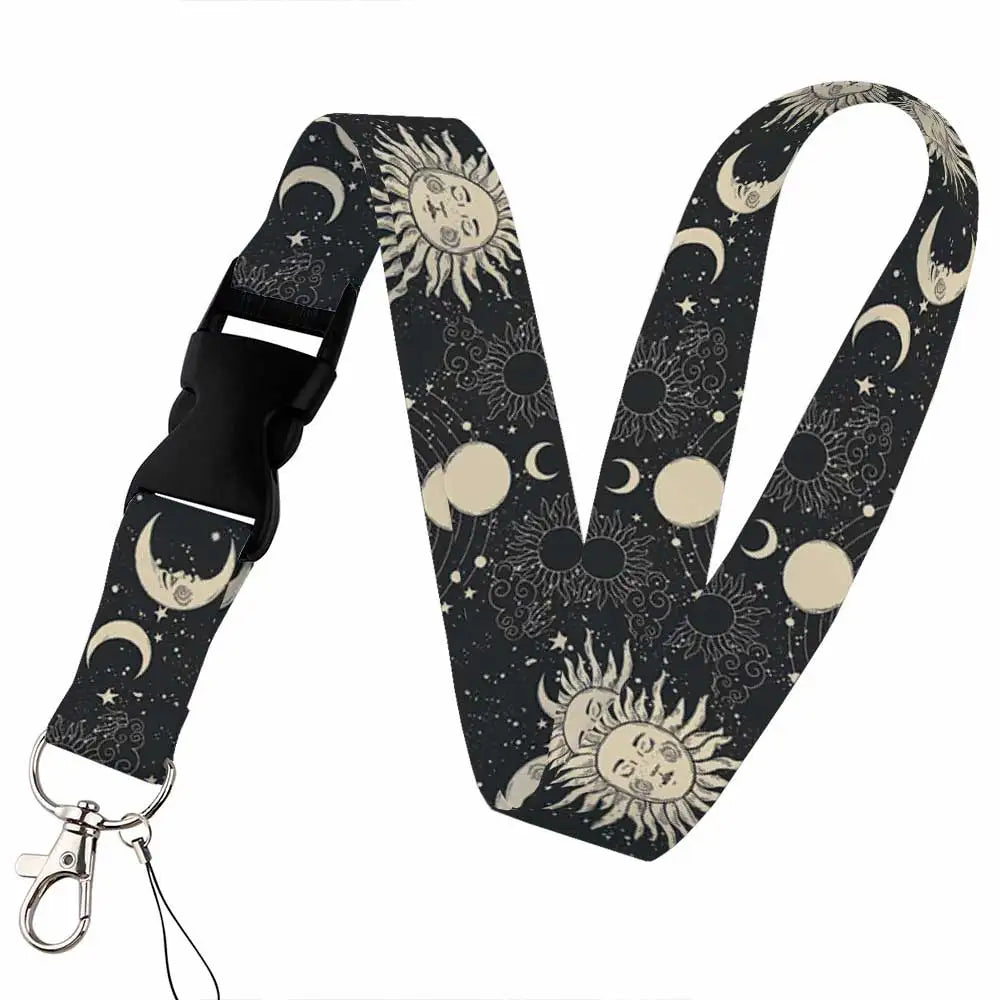Tejesa Starlit sky Lanyard Keys Chain Badge Holder ID Credit Card Pass Hang Rope Lariat Mobile Phone Charm