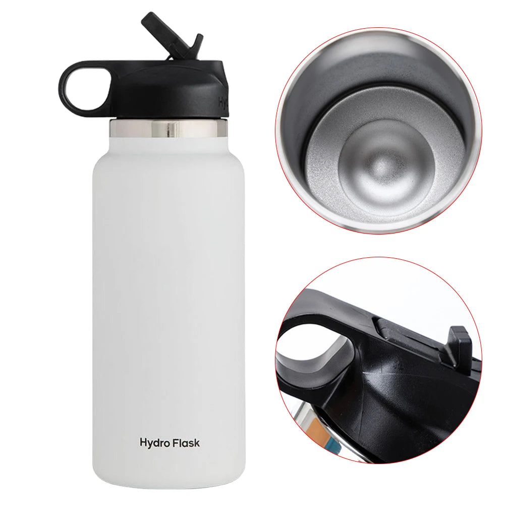 Hemasa 40oz Sports Water Bottle Insulated Vacuum Water Bottle Flex Cap Straw Lid Stainless Steel Vacuum Flask for Coffee Tea and Drinks