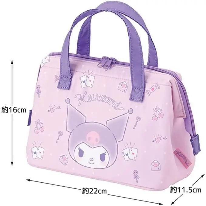 Hemasa  Thermal Bag Cartoon Kuromi Insulation Cold Storage Fresh-keeping Bag Lunch Bag Bento Lunch Box Bag