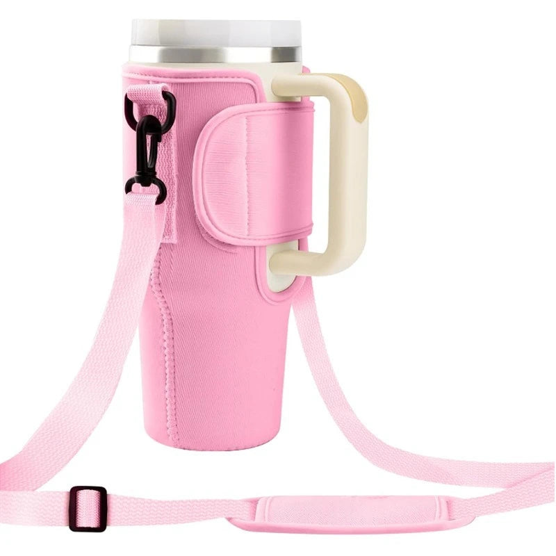 Hemasa 40oz Water Bottle Carrier Bag Pouch Cover For Water Bottle Holder Adjustable Shoulder Strap Mug Cover