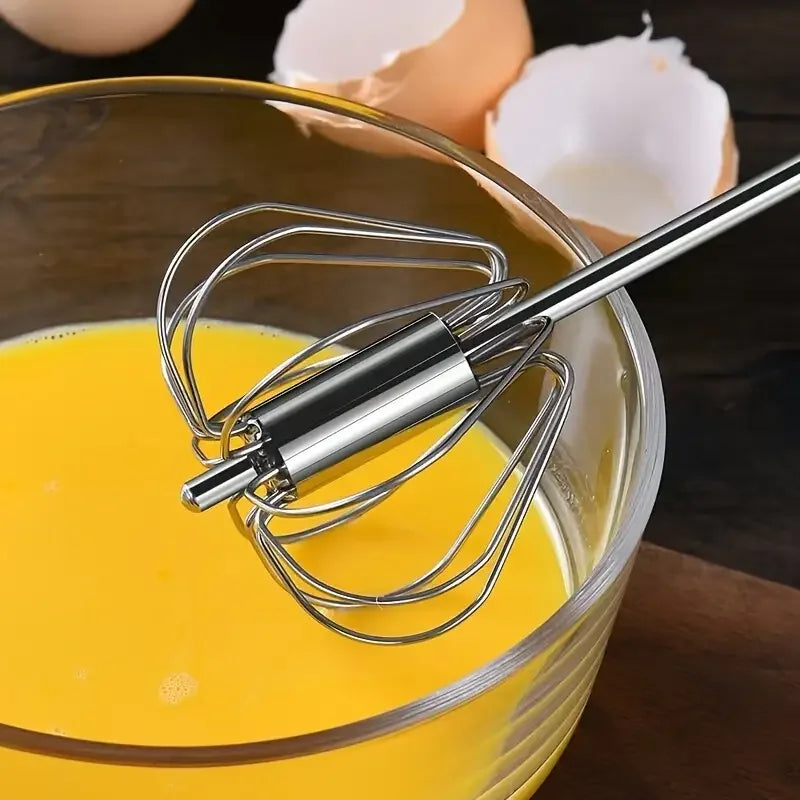 Hemasa Stainless Steel Egg Whisk Manual Hand Mixer Self Turning Egg Stirrer Kitchen Accessories Egg Tools
