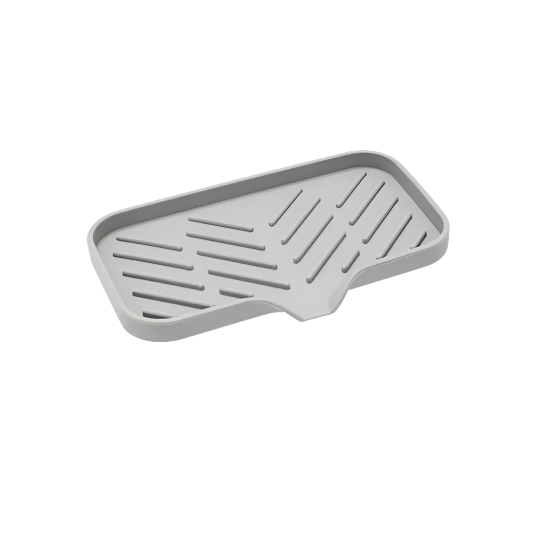 Hemasa Sink Silicone Tray With Drain Soap Sponge Storage Holder  /Sink Scrubber Brush Soap Storage Rack Kitchen Organizer