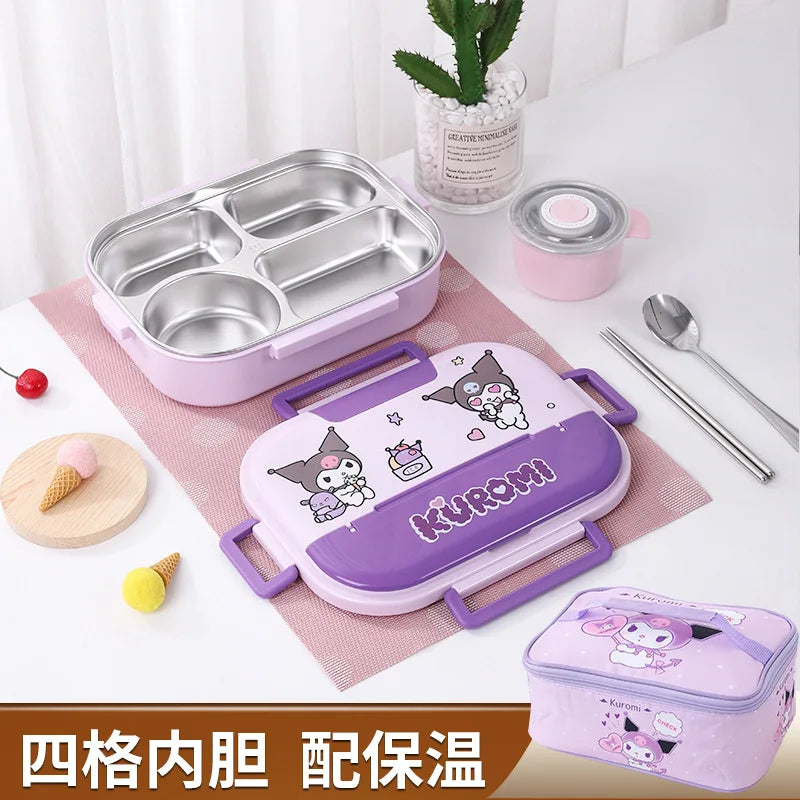 Hemasa Four Grids Five Grids Large Capacity Cartoon Anime Figure Cute Insulation