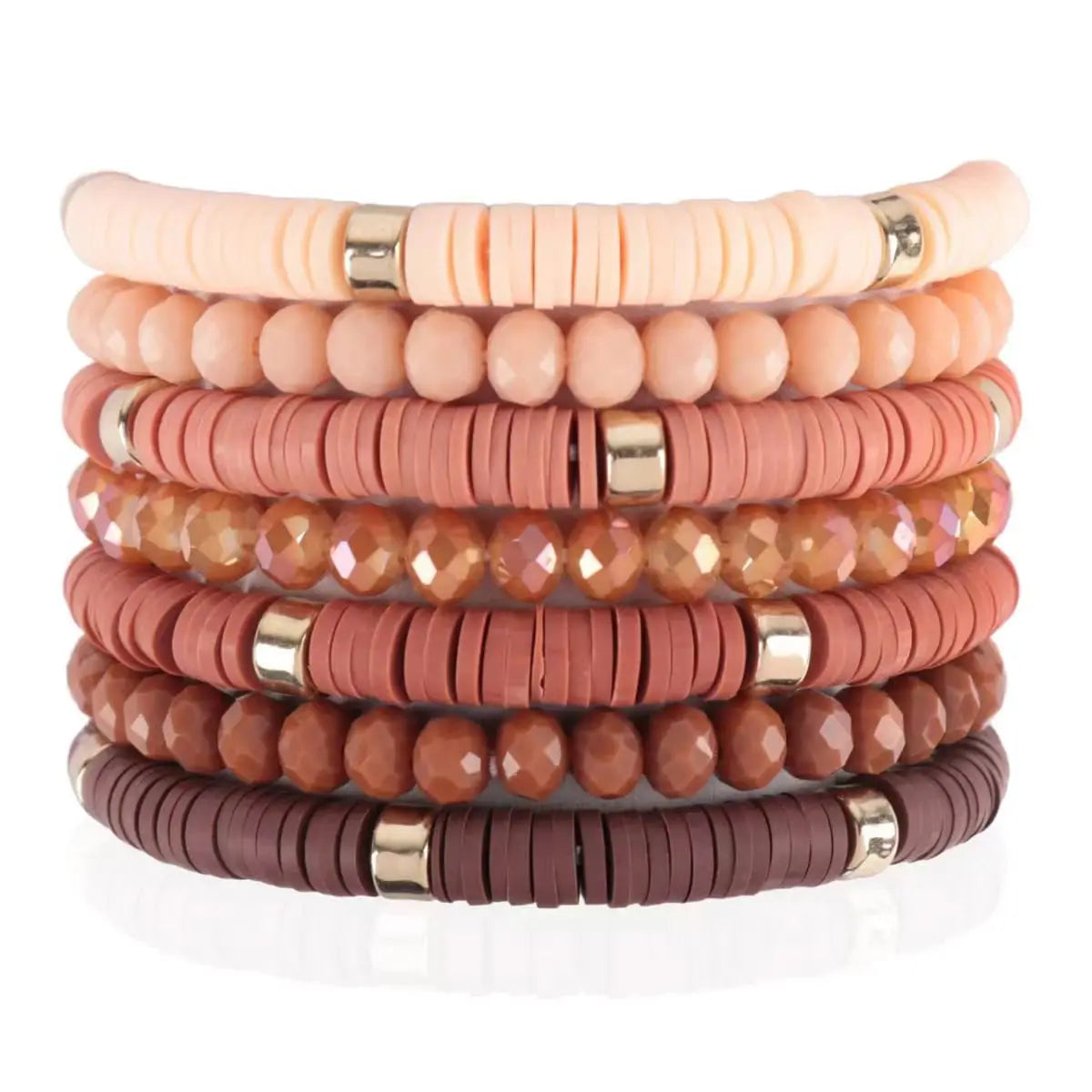 Hemasa   Set of 7 Polymer Clay Beads  Bracelet