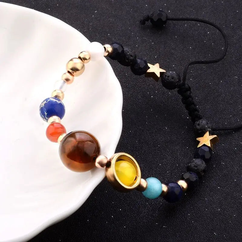 Hemasa Galaxy Solar System Eight Planets Bracelet