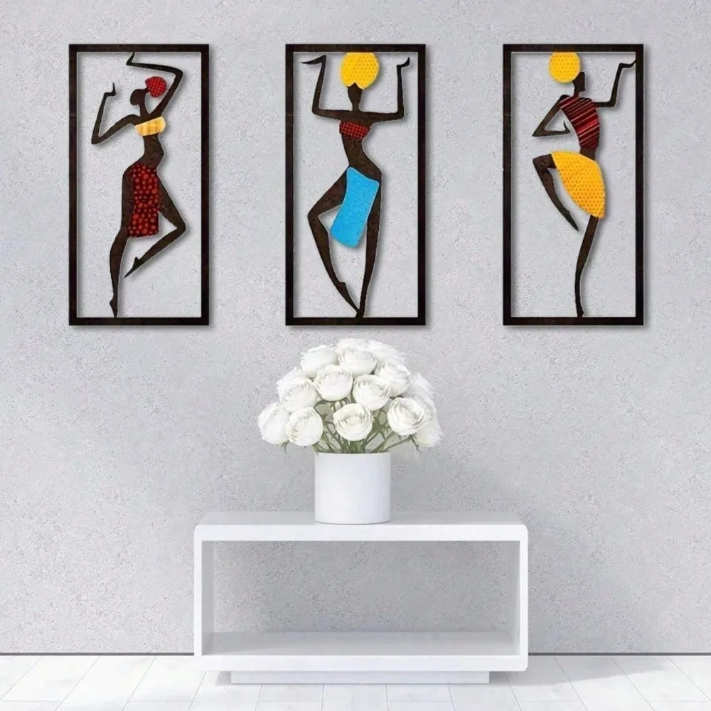 Hemasa Boho Chic Brand Bohemian Macrame Wall Hanging - African Dancer Sculpture, Mid-Century Fiber Art For Living Room /Bedroom/ Home