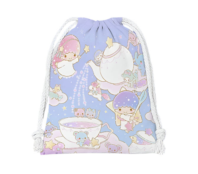 Hemasa drawstring hello kitty cartoon small bag storage bag