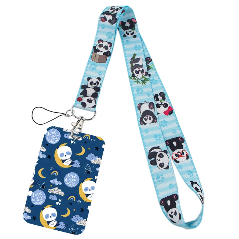Tejesa  panda Lanyard Badge Holder ID Card /Lanyards Cell Phone Rope Key Lanyard Neck Straps Keychain