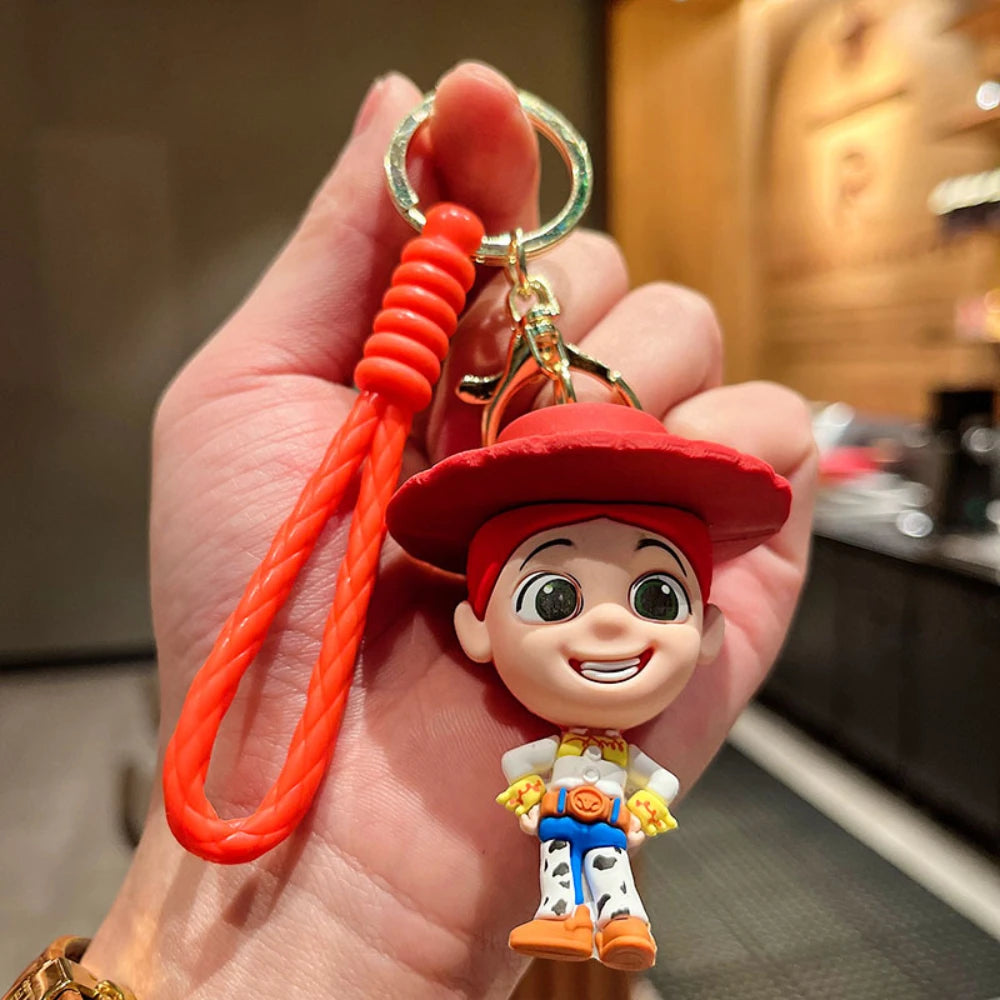 Toy Story Keychain Cute Three Eyes Alien Keyring Pendant Kawaii Disney Bag Accessories Decorative Gift Key Chain Girls
