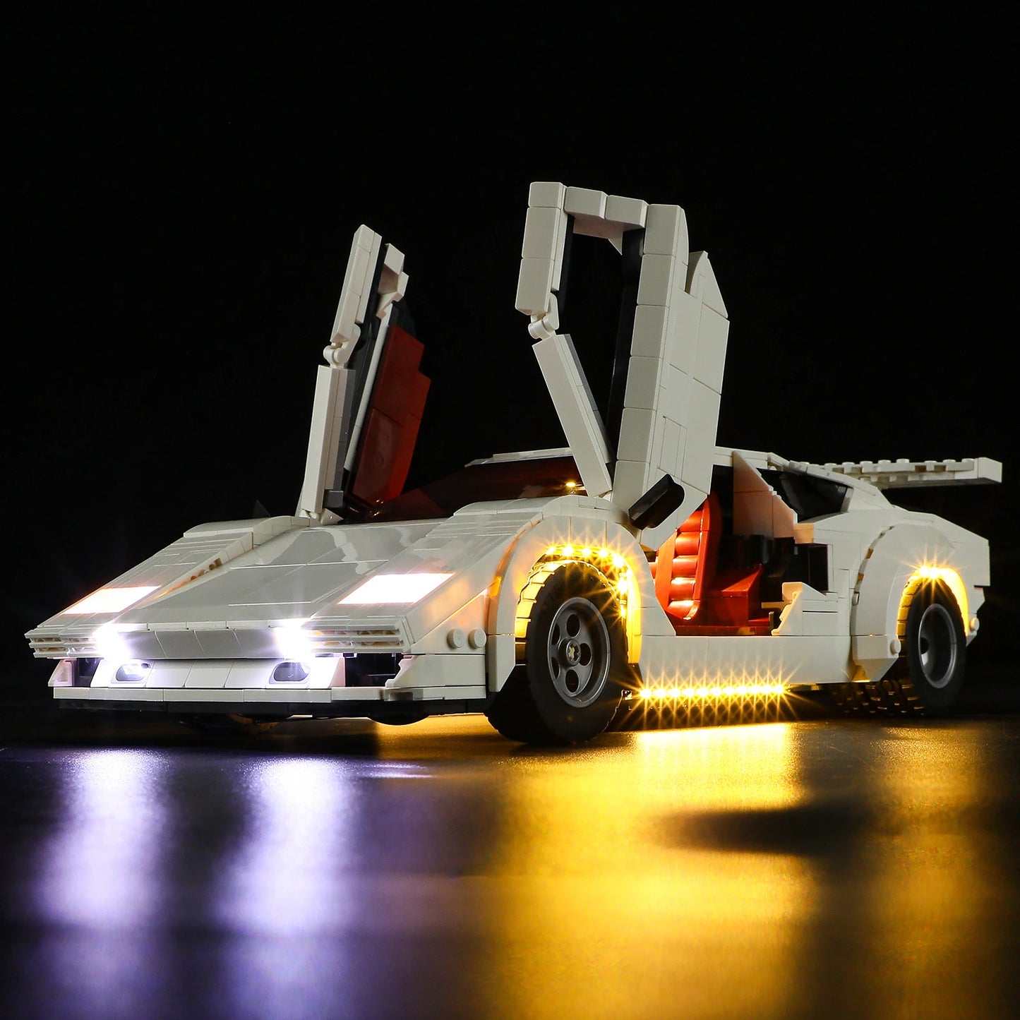 Car Led Light Kit For 10337 The Countach 5000 Quattrovalvole Not Include Building Block (Only Lighting Set)
