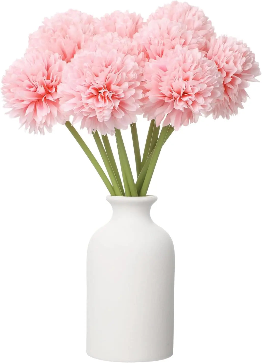Tejesa 20pcs Artificial Chrysanthemum Ball Hydrangea with Stem Silk Mum Flower for Wedding Party Home Table Room Decoration