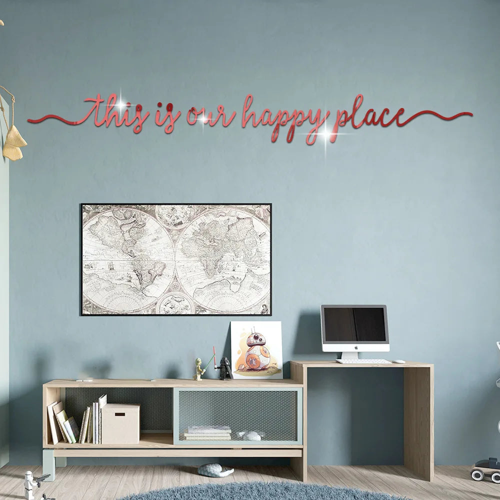 Hemasa Mirror acrylic three-dimensional wall paste bedroom living room kitchen wardrobe self-adhesive decoration living room decoration
